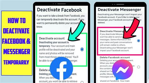 how to deactivate fb and messenger on iphone
