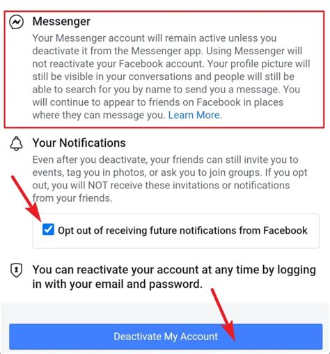how to deactivate messenger on android