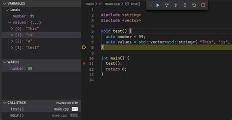 how to debug c++ in visual studio code linux