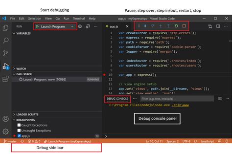 how to debug in visual studio code c#