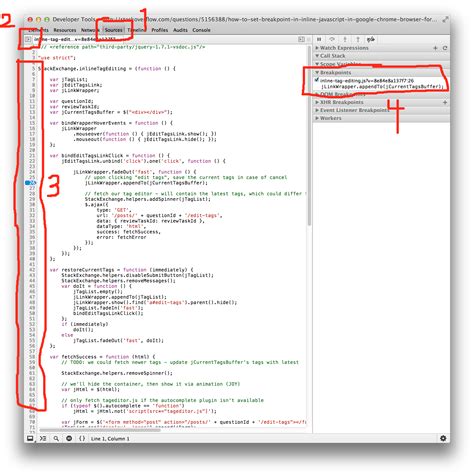 how to debug inline javascript in chrome