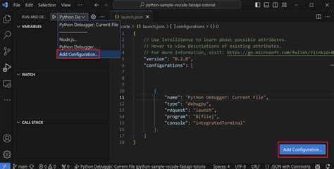 how to debug visual studio code python