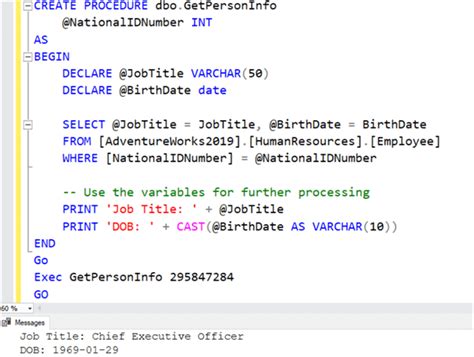 how to declare date variable in sql server