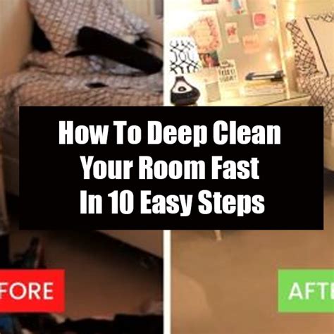 how to deep clean room fast