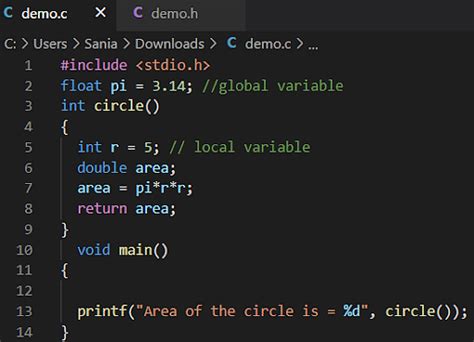 how to define multiple variables in c