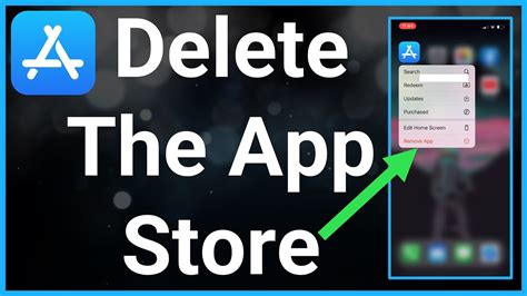 how to delete a app store