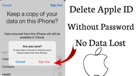 how to delete a apple id without password