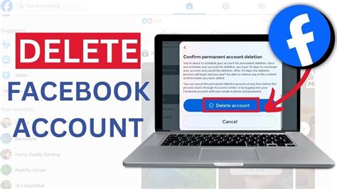 how to delete a facebook account from a computer