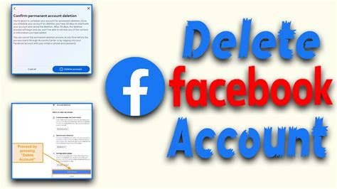 how to delete a facebook account from a pc
