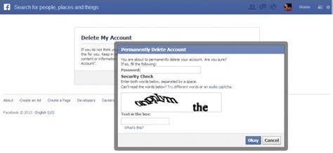 how to delete a facebook account without logging in