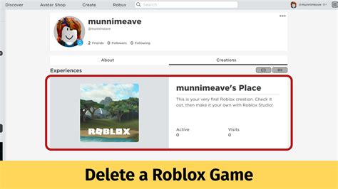how to delete a game off roblox