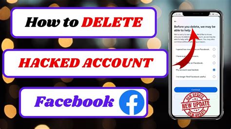 how to delete a hacked facebook account on android