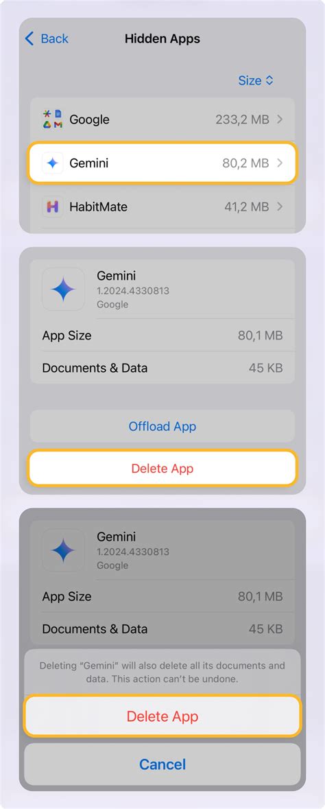 how to delete a hidden app on iphone 15