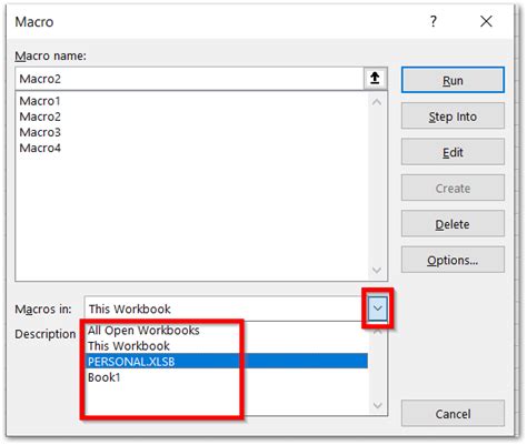 how to delete a macro from personal workbook
