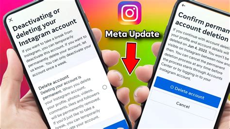 how to delete a meta account from instagram