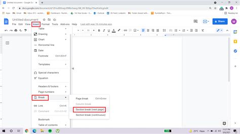 how to delete a page from google docs