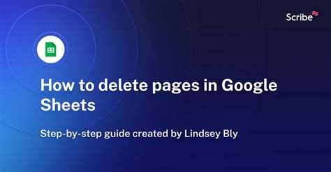 how to delete a page from google sheets