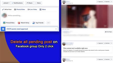 how to delete a pending post on facebook group