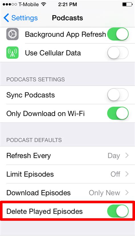 how to delete a podcast from iphone