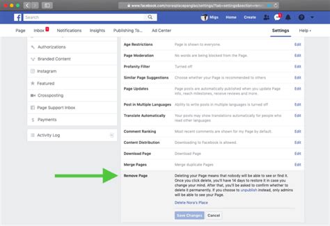 how to delete a post on a facebook business page