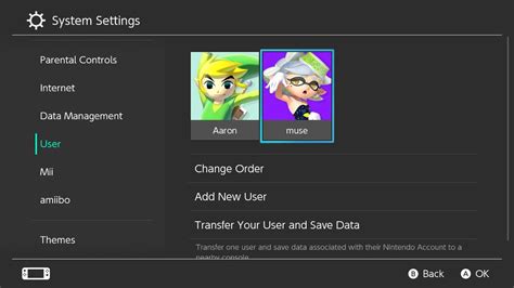 how to delete a profile on nintendo switch lite