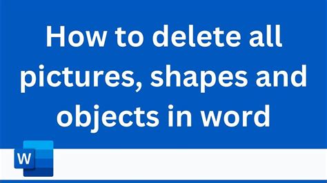 how to delete a shape in word