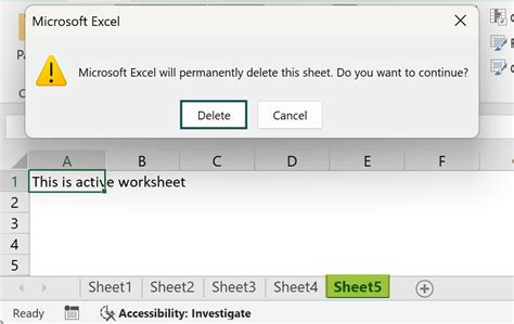 how to delete a sheet in excel macro