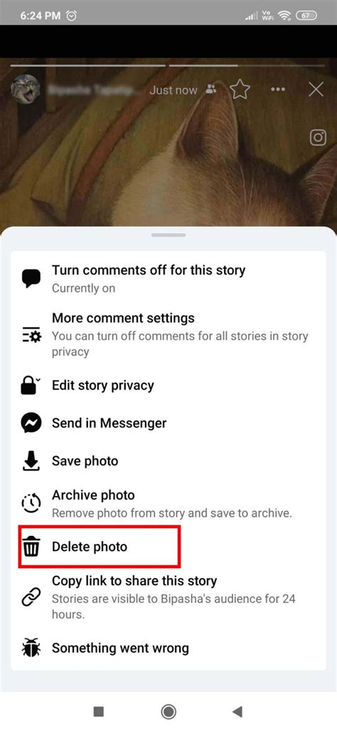 how to delete a story from your facebook page
