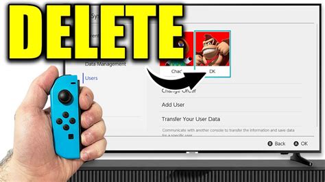 how to delete a user on my nintendo switch