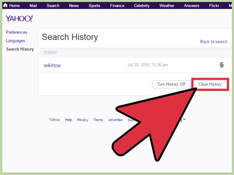 how to delete a website from search history
