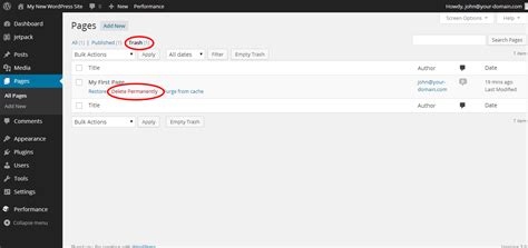 how to delete a website in wordpress