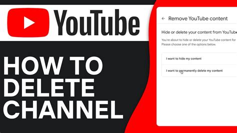 how to delete a youtube channel on pc
