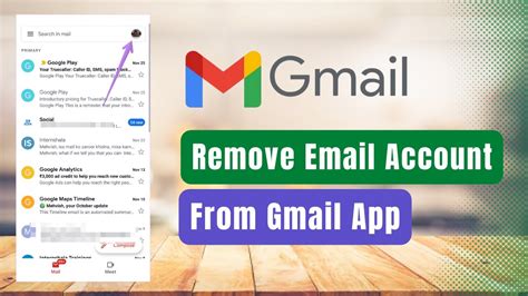 how to delete account from gmail app android