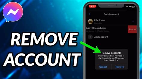 how to delete account from messenger on iphone