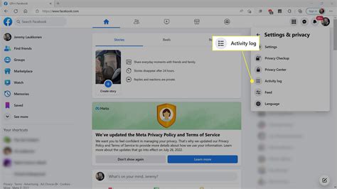 how to delete activity log on facebook app