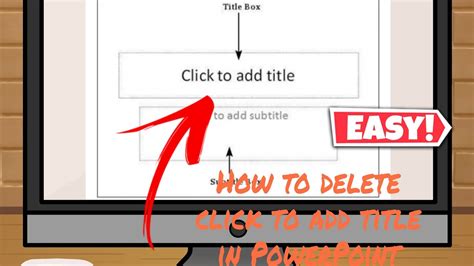 how to delete add title box in powerpoint
