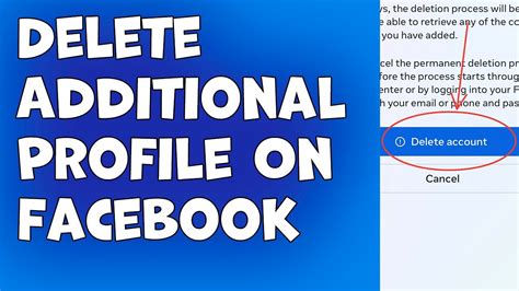 how to delete additional profile page on facebook