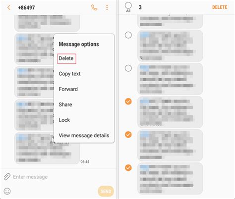 how to delete all android messages