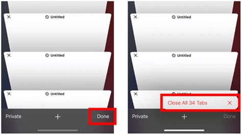 how to delete all app tabs on iphone