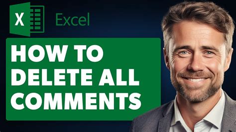 how to delete all comments in excel at once