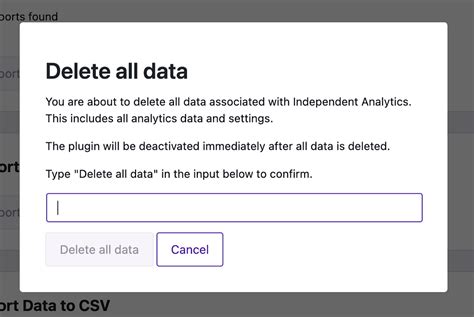how to delete all data from one site