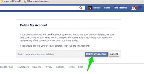 how to delete all facebook accounts
