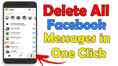 how to delete all facebook messages on mobile