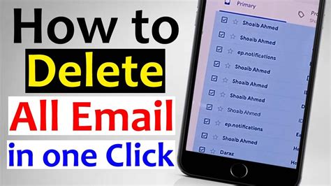 how to delete all gmail from android