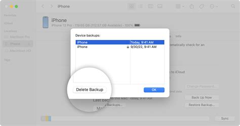how to delete all my iphone backup