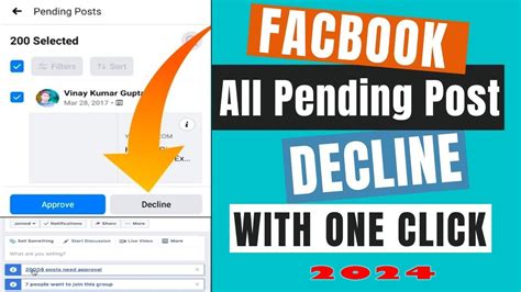 how to delete all pending posts in facebook group