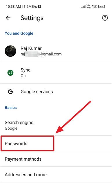 how to delete all saved passwords in chrome on android