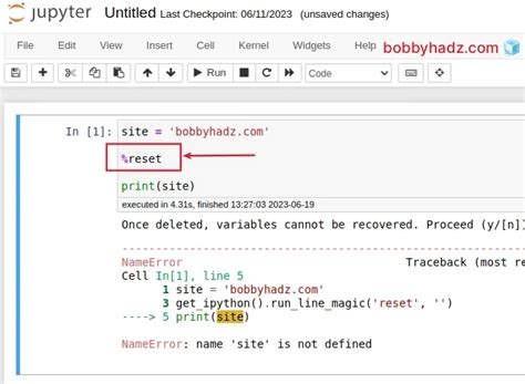 how to delete all variables in python