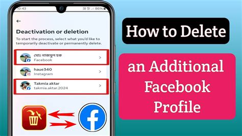 how to delete an additional profile on facebook lite