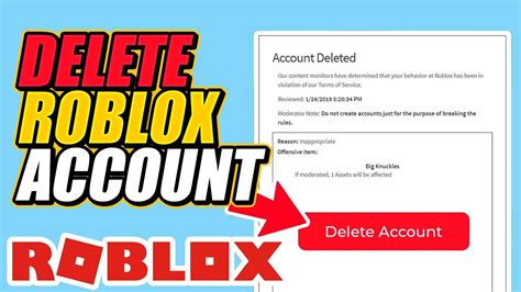 how to delete another account on roblox